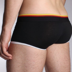 Мужские трусы хипсы черные с цветной резинкой Aussiebum Fire Boxer AB00186