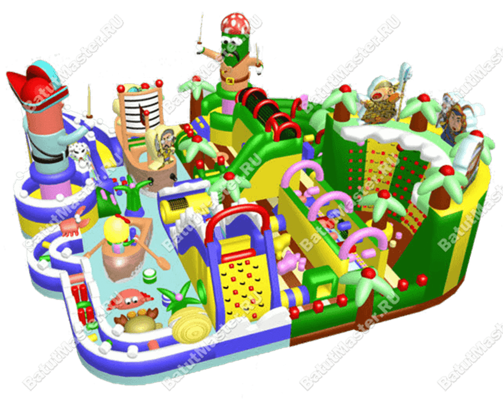 Надувной батут «Детский мегапарк» 18*18*8 м