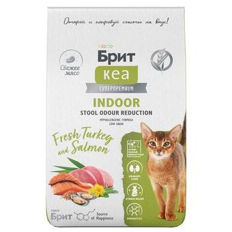 Сухой корм для взрослых домашних кошек Брит BRIT CARE INDOOR STOOL ODOUR REDUCTION с индейкой и лососем 7кг