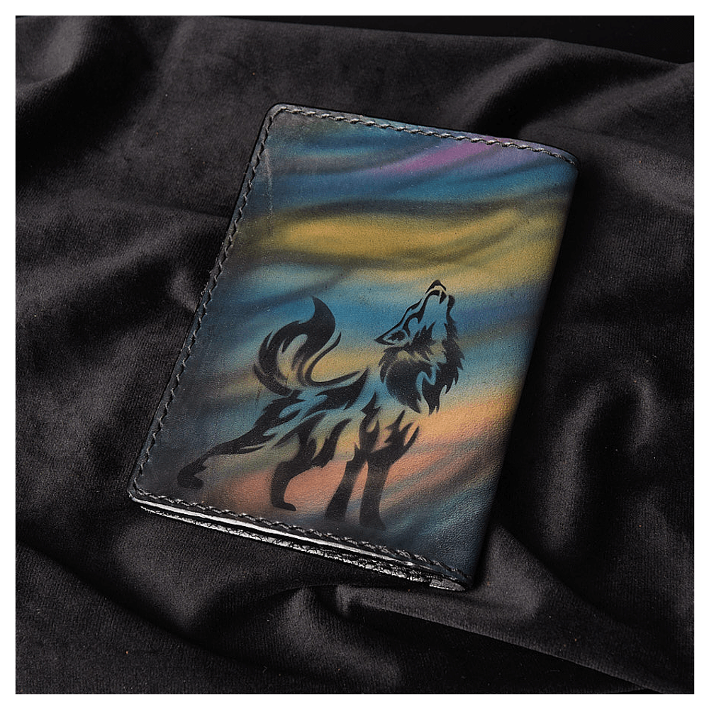 Кожаная обложка на паспорт «Шаманка»