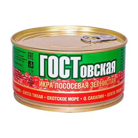 Икра лососевая Гостовская Кета зернистая 140 гр