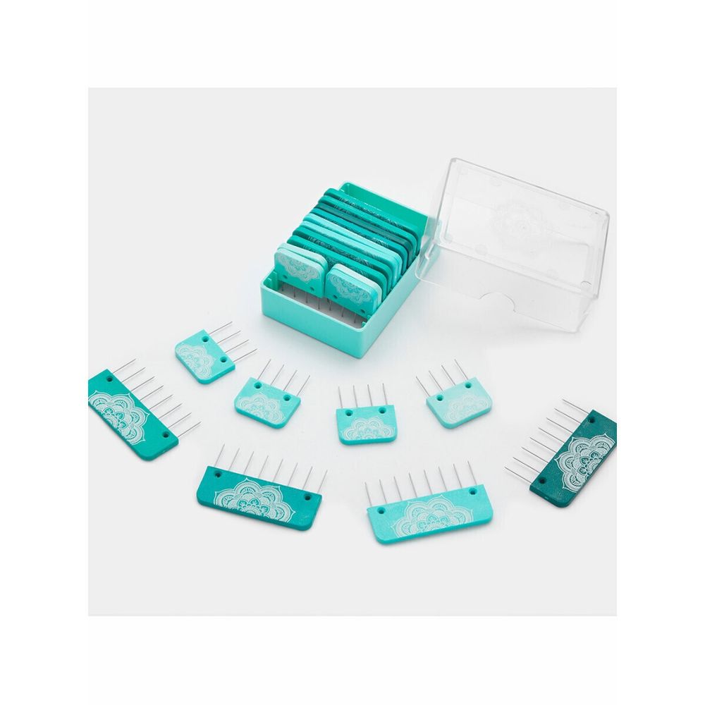 Иглы фиксаторы для блокировки вязанных изделий "Mindful" (в наборе 8 шт ограничителей с 4 иглами, 12 шт ограничителей с 8 иглами)