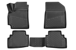 Коврики Standard, 3D в салон для KIA Seltos, 2WD/4WD, 2020-  кроссовер, 4шт. (полиуретан, чёрные) Element.ELEMENT3D02441210