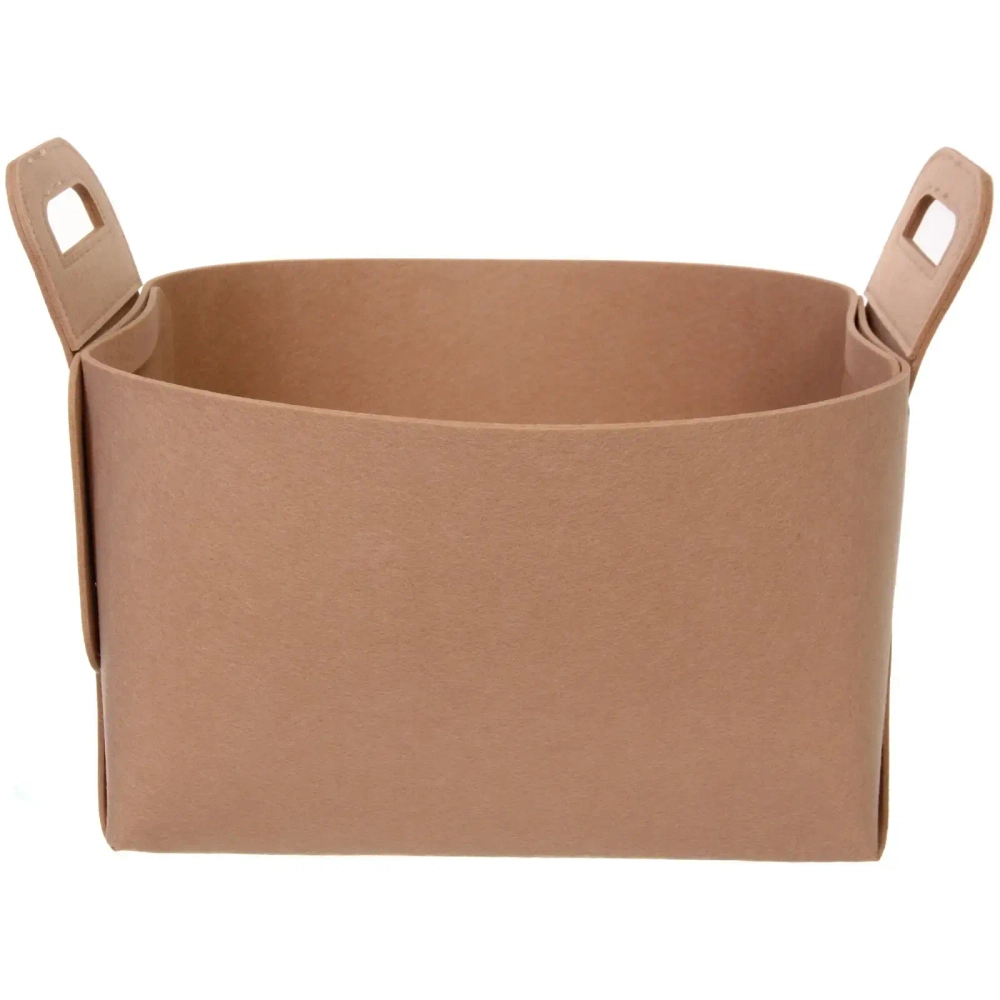 Корзина для хранения войлок 36*26*23 бежевая