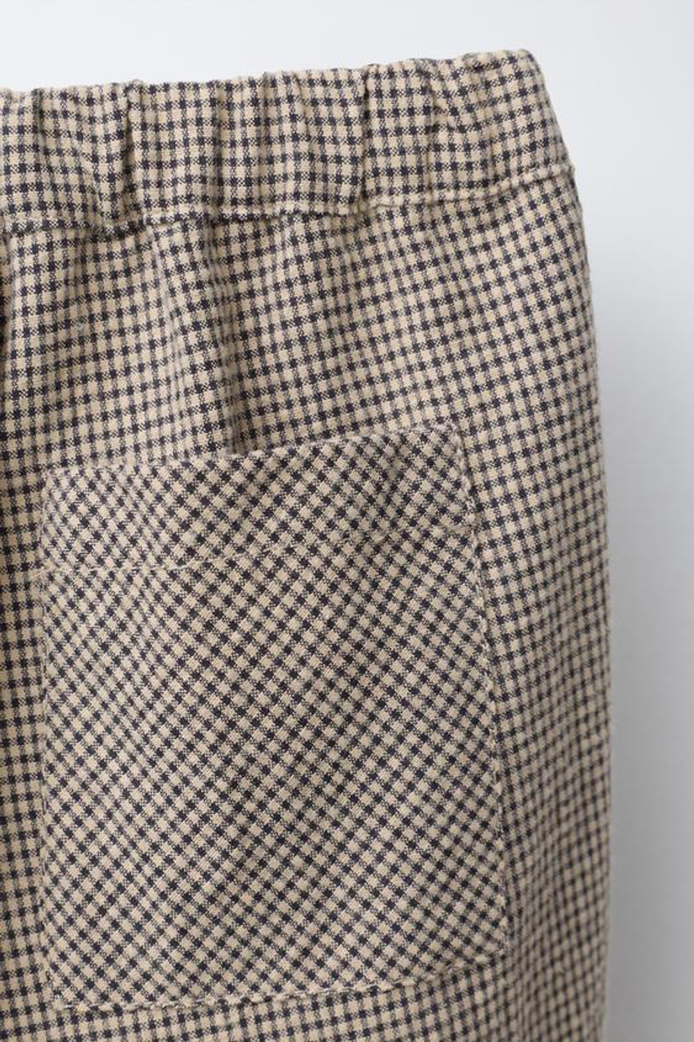 ZARA БРЮКИ В КЛЕТКУ ВИШИ, ЧЕРНЫЙ/ЭКРЮ