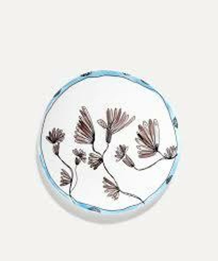 Обеденная тарелка Камелия баклажан коллекция Midnight Flowers 28х28х2
