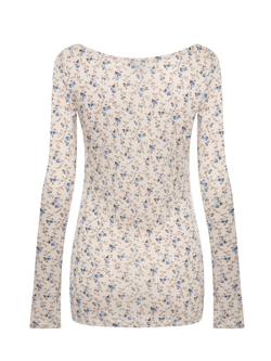 Лонгслив с декольте BLUE ROSE