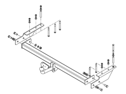 Фаркоп Avtos на TAGAZ ROAD PARTNER (2008)(паспорт и сертификат в комплекте)(без электрики)TD 166