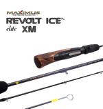 Удочка зимняя Maximus Revolt Ice Elite MIRRIEX-302XH 75см до 70г Ручка дерево 4кольца Тр.длина 76см