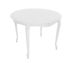 Стол Аврора Кабриоль D105, Эмаль белая/Патина серебро