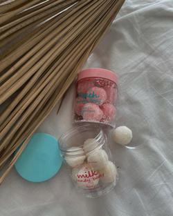 Сахарный скраб для тела в шариках с персиком, 140г