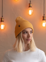 Шапка вязаная весенняя/осенняя МУЛА (Медовый)