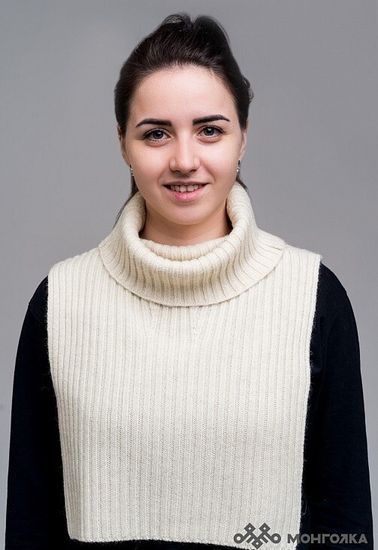 Воротник из 100% монгольской шерсти (Бежевый)