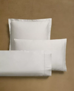 ZARA HOME (300 НИТЕЙ) НАВОЛОЧКА ИЗ ХЛОПКА, СЕРЫЙ