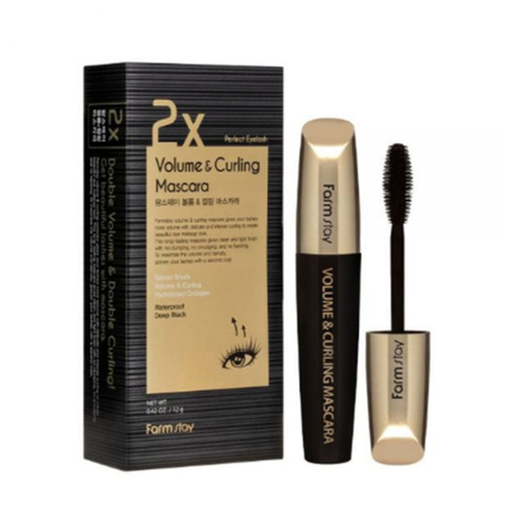 FarmStay Тушь для ресниц объемная и подкручивающая - Volume &amp; curling mascara, 12г