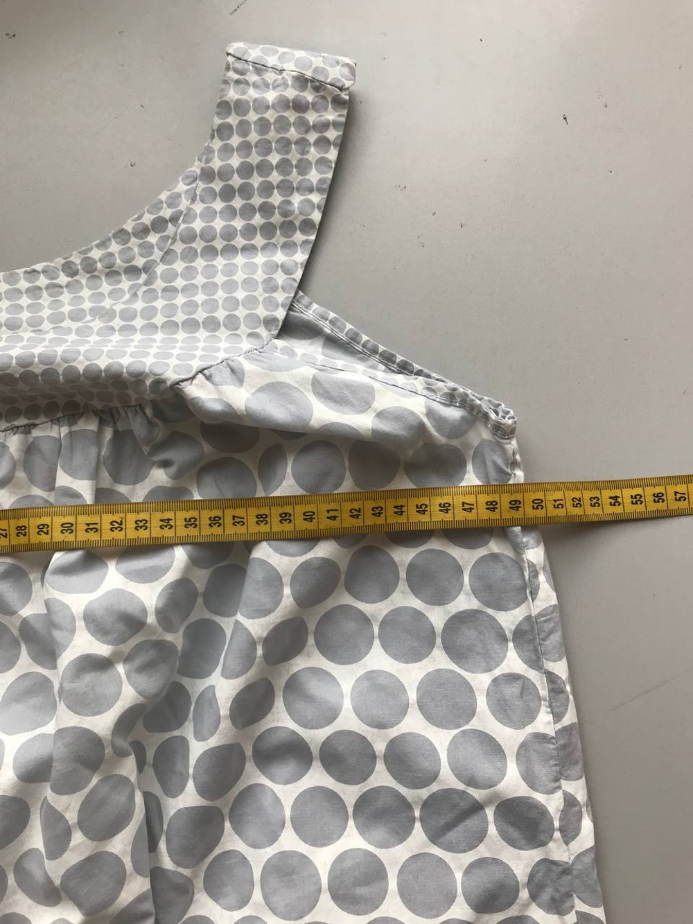 Платье легкое в горошек, маркировка XL, визуально на 50 размер