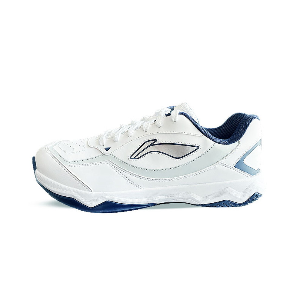 Li Ning Cushioning Slip Resistant Abrasion Resistant LIGHTFOAM Sole Technology Low top Table Tennis Shoes Unisex White