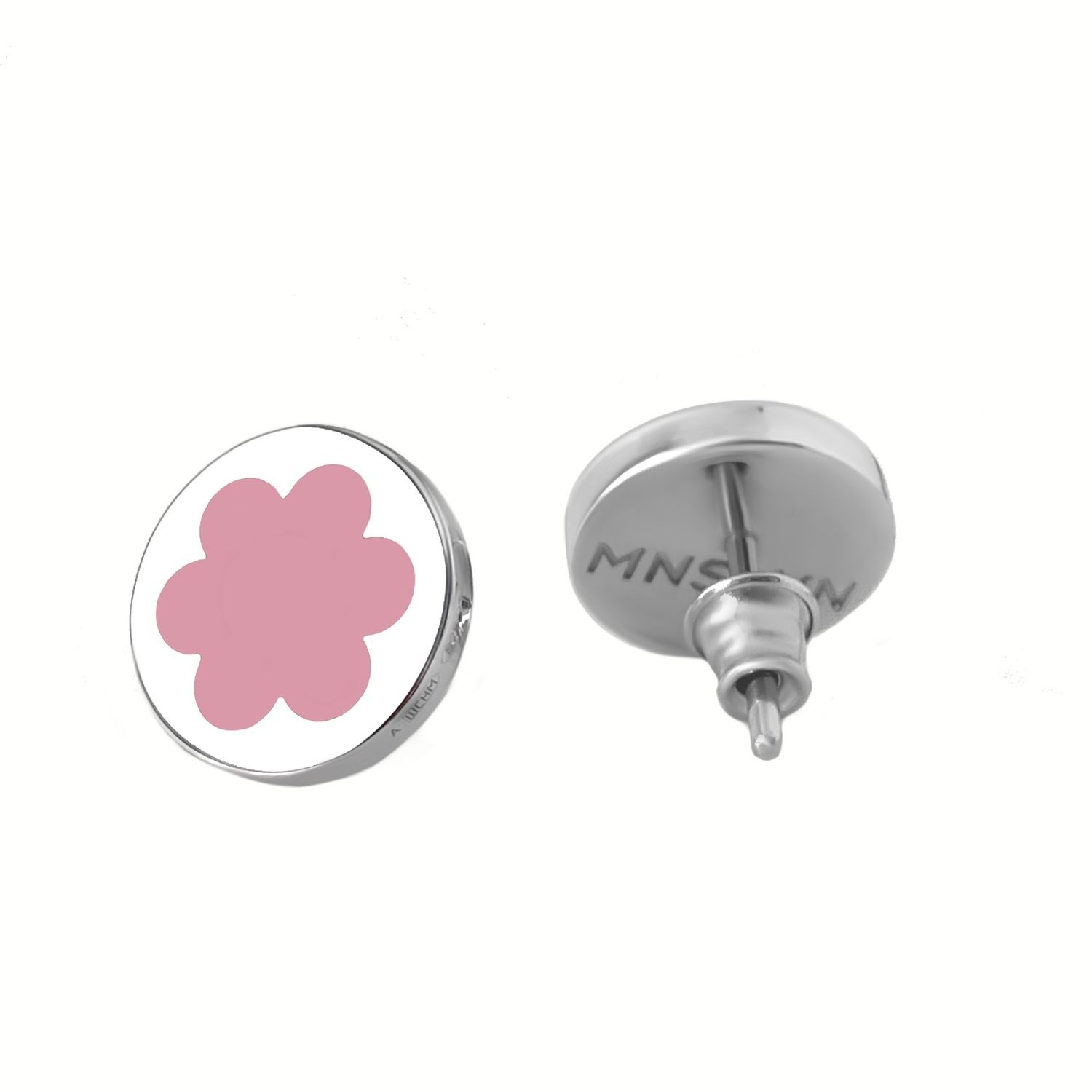 Серьги Silver Forget-Me-Not Earrings - Pink