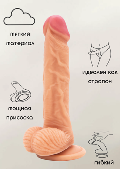Фаллоимитатор на Присоске Nudes Reliable 6000-01lola