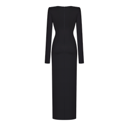 Платье макси с глубоким разрезом из джерси