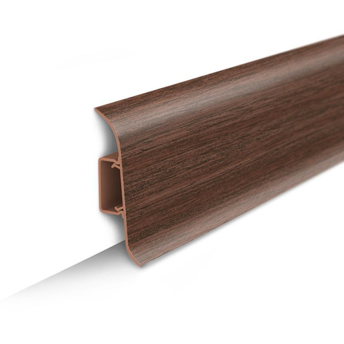 Плинтус пластиковый с кабель-каналом 70 Орех Тёмный