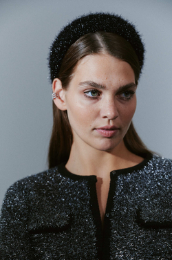 Черный ободок с люрексом