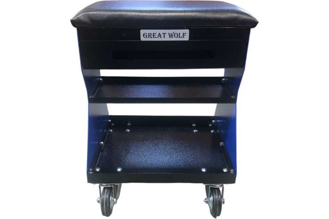 Great Wolf (GWT-B1) Подкатной ремонтный стул (синий)