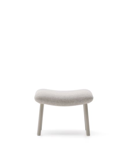 Пуф Inari бежевого цвета и стали с бежевой отделкой