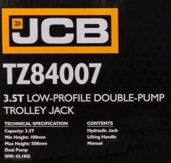 Домкрат подкатной гидравлический 3.5т JCB JCB-T84007 (TZ)