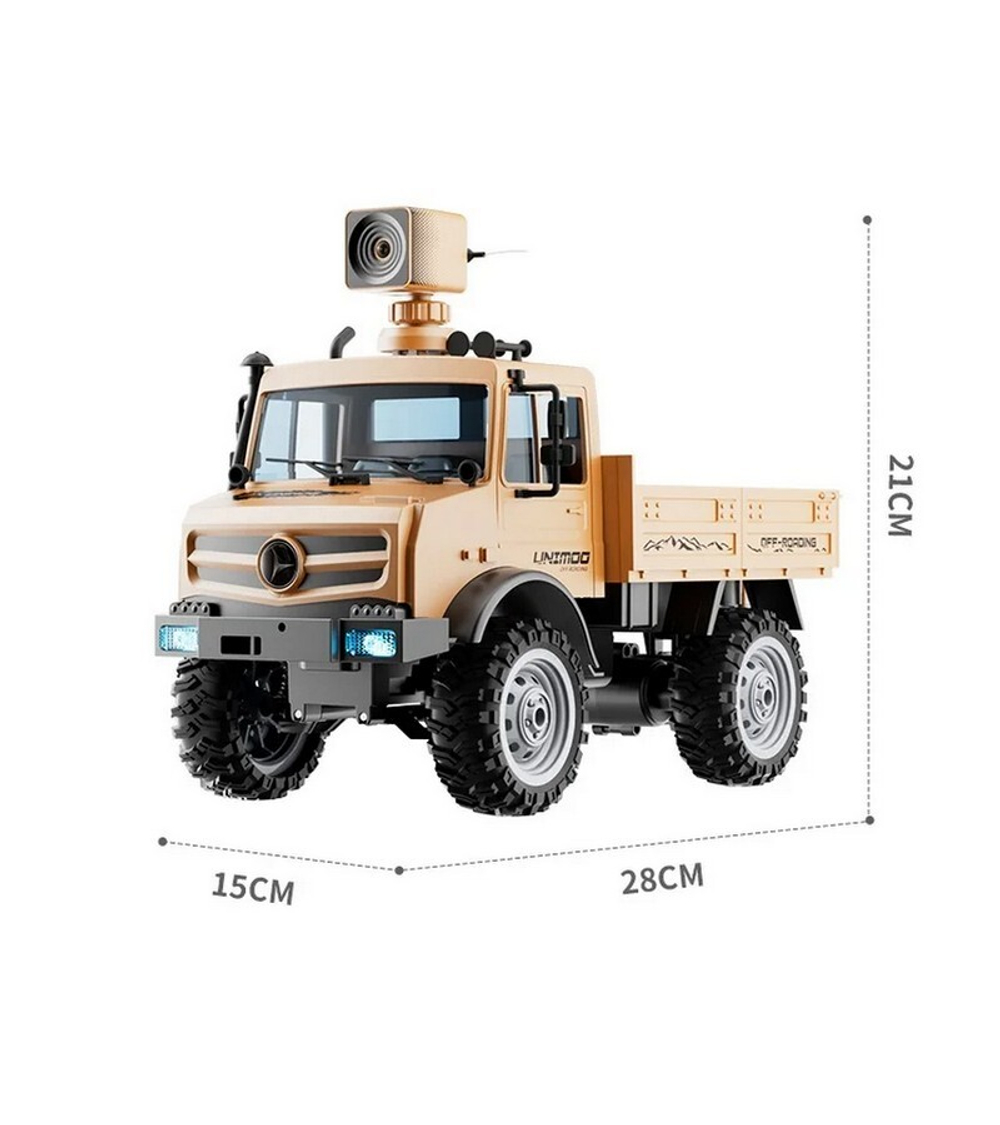 Радиоуправляемая машина WPL Следопыт с FPV HD WIFI камерой (песочная) 4WD 1/16 2.4G RTR