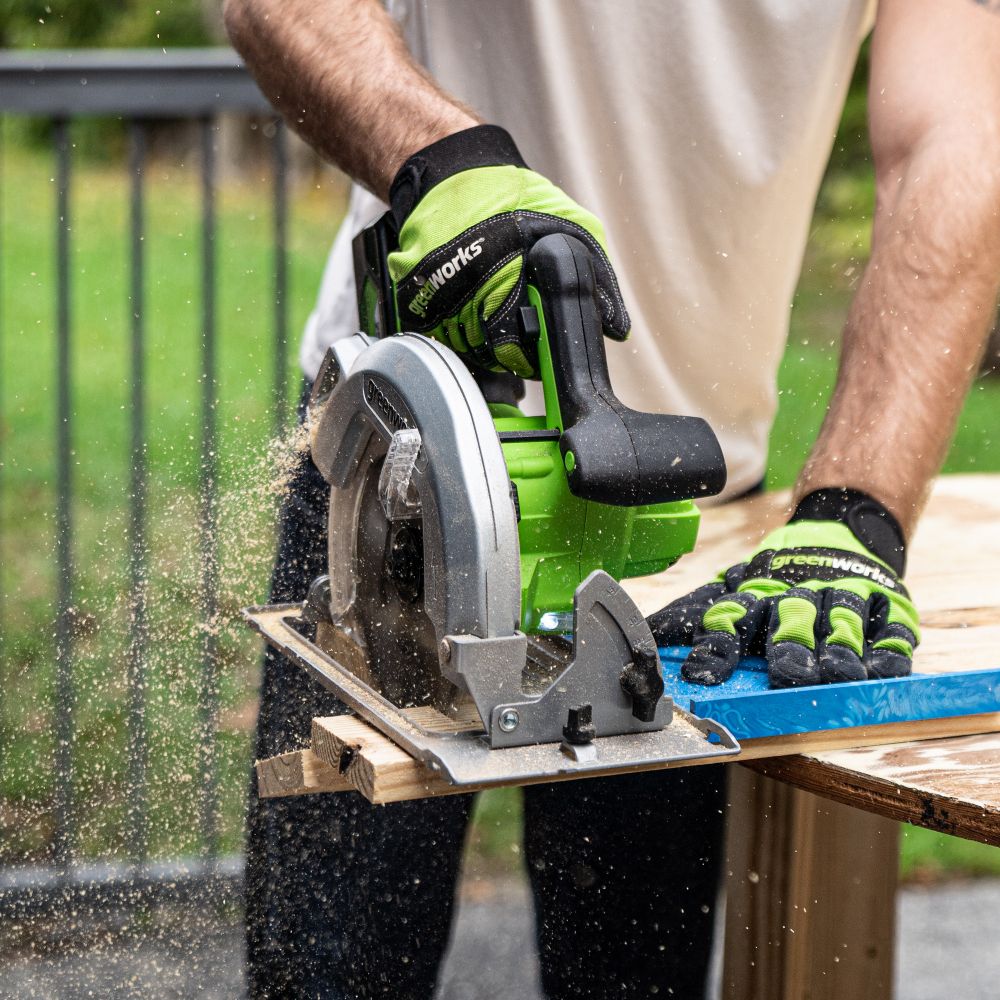 Аккумуляторная циркулярная пила Greenworks GD24CS, 1500907,24v, без АКБ и ЗУ