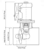 Подруливающее устройство, 3 кВт, 55 кгс, 24 В, 185 мм (10247319)