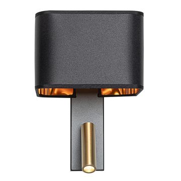 Бра с белым абажуром и выключателем 3W 3000K/1*E14 CL704481 черный/бронза DEKART Citilux