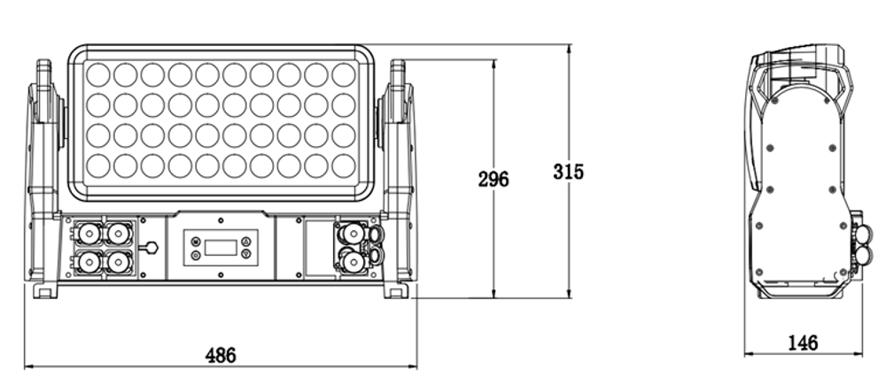 Strobe Strike M — LED стробоскоп 1200 Вт IP65 DMX512/RDM/Artnet