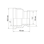 Муфта переходная 2'' - 1 1/2'' вн/вн VRT® никель