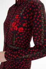 Платье «Красная роза», черный