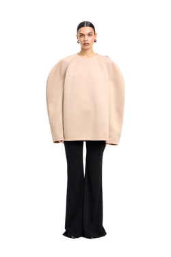 Свитшот с баской Feminism Beige