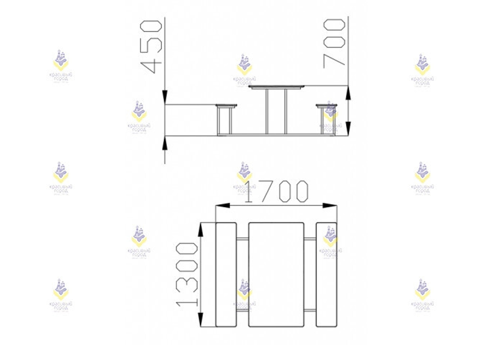 Стол со скамьями «Пикник»