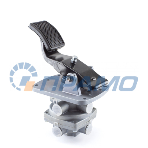 5320-3514108 (ПРАМО) Кран тормозной 2-х секционный в сборе с педалью для КАМАЗ-евро