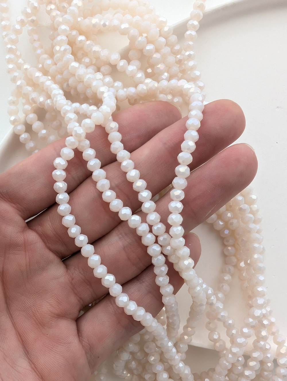 Бусины стеклянные рондель 4*3мм