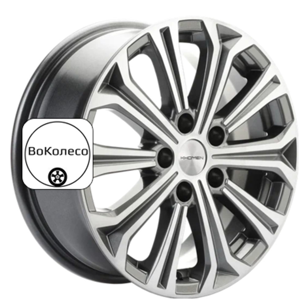 6,5x16/5x114,3 ET47 D66,1 KHW1610 (Fluence/Juke) Gray-FP Khomen Wheels