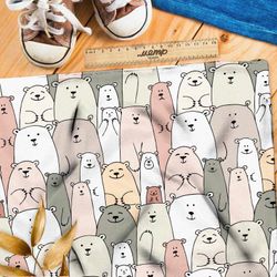 Ткань оксфорд 600 толпа медведей