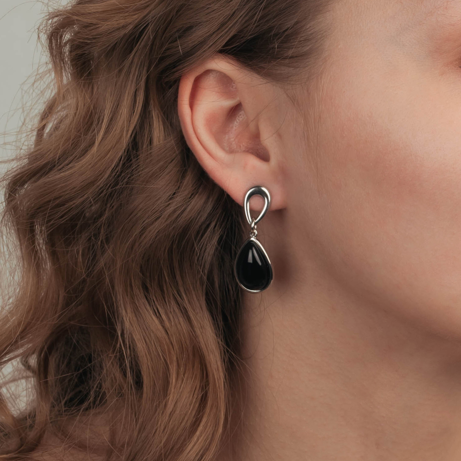 Серьги Possebon Agata Preto A0381.4 S