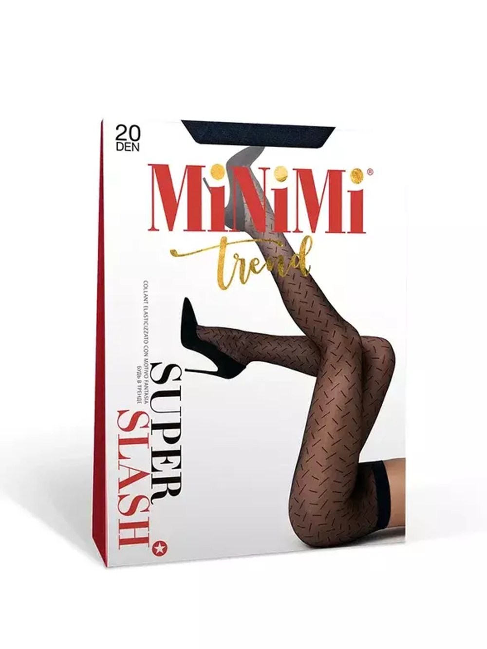 MiNiMi SLASH 20 (колготки с диагональной полоской) (С)
