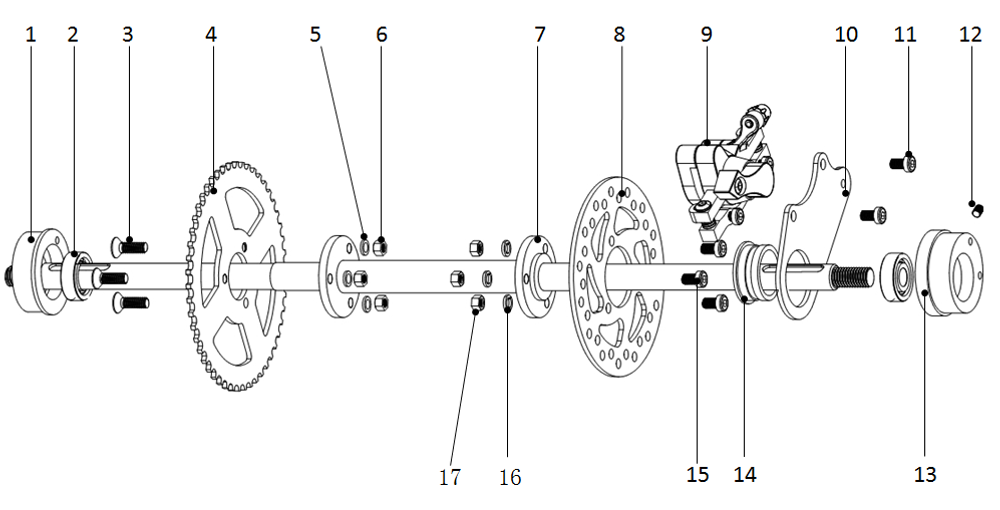 Запчасти F к квадроциклу Motax Grizlik X16