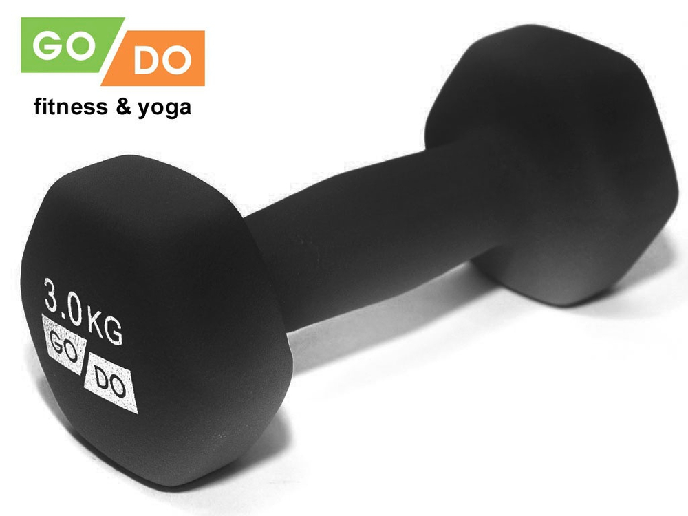 Гантель матовая в неопреновой оболочке GO DO