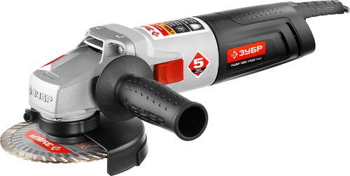 ЗУБР УШМ 125 мм, 1100 Вт, с регулировкой оборотов