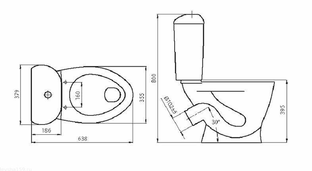 УНИТАЗ-КОМПАКТ ВЕРСИЯ БЕЛЫЙ 1P4015S0000BF 15932
