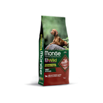 Сухой корм для взрослых собак всех пород Monge Dog BWild GRAIN FREE беззерновой из ягненка с картофелем и горохом 12кг