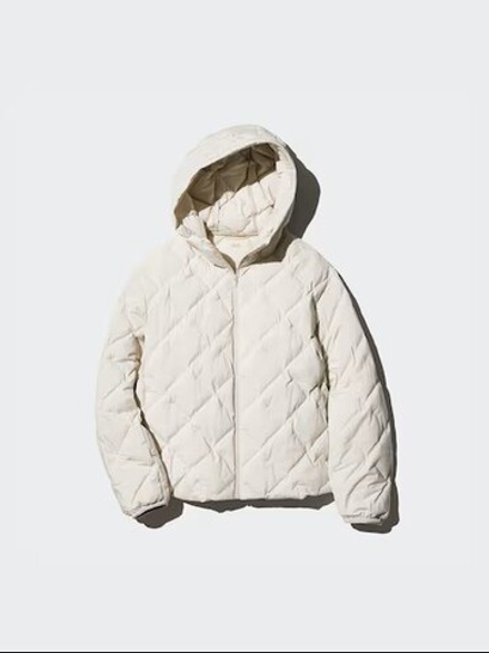 UNIQLO КУРТКА С КАПЮШОНОМ, СВЕТЛО-БЕЖЕВЫЙ